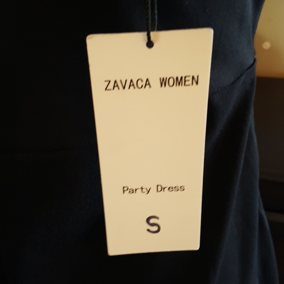 Women Little Black Wrap Party Dress Size Small - Picture 5 of 6